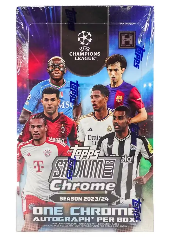 2023-24 Topps Stadium Club Chrome UEFA Champions League Hobby Box