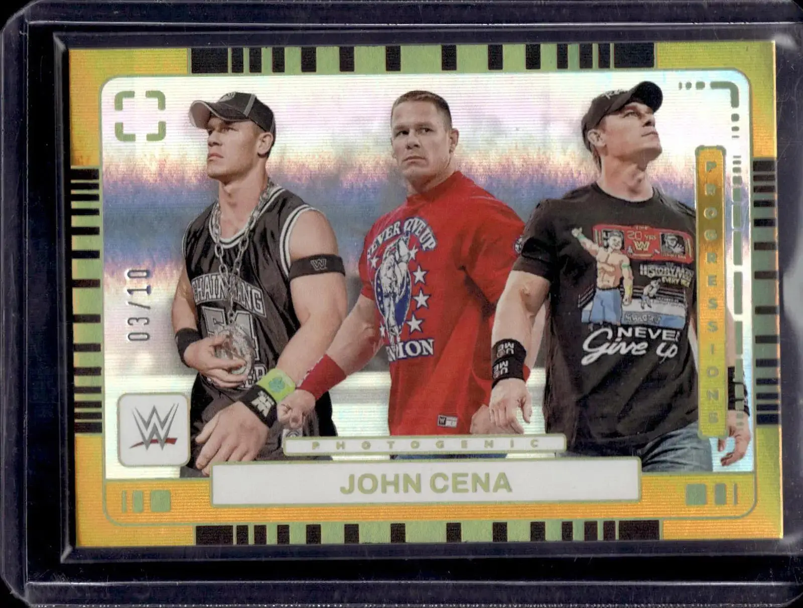 John Cena 2024 Panini Photogenic WWE Progressions Gold /10 8