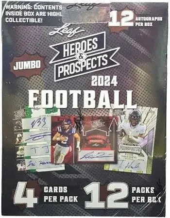 2024 Leaf Heroes & Prospects Football Jumbo Box