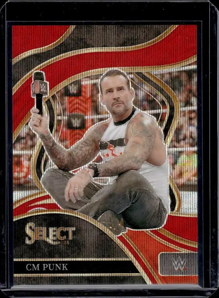 CM Punk 2024 Panini Select WWE Red Wave Prizm /99 Raw 212