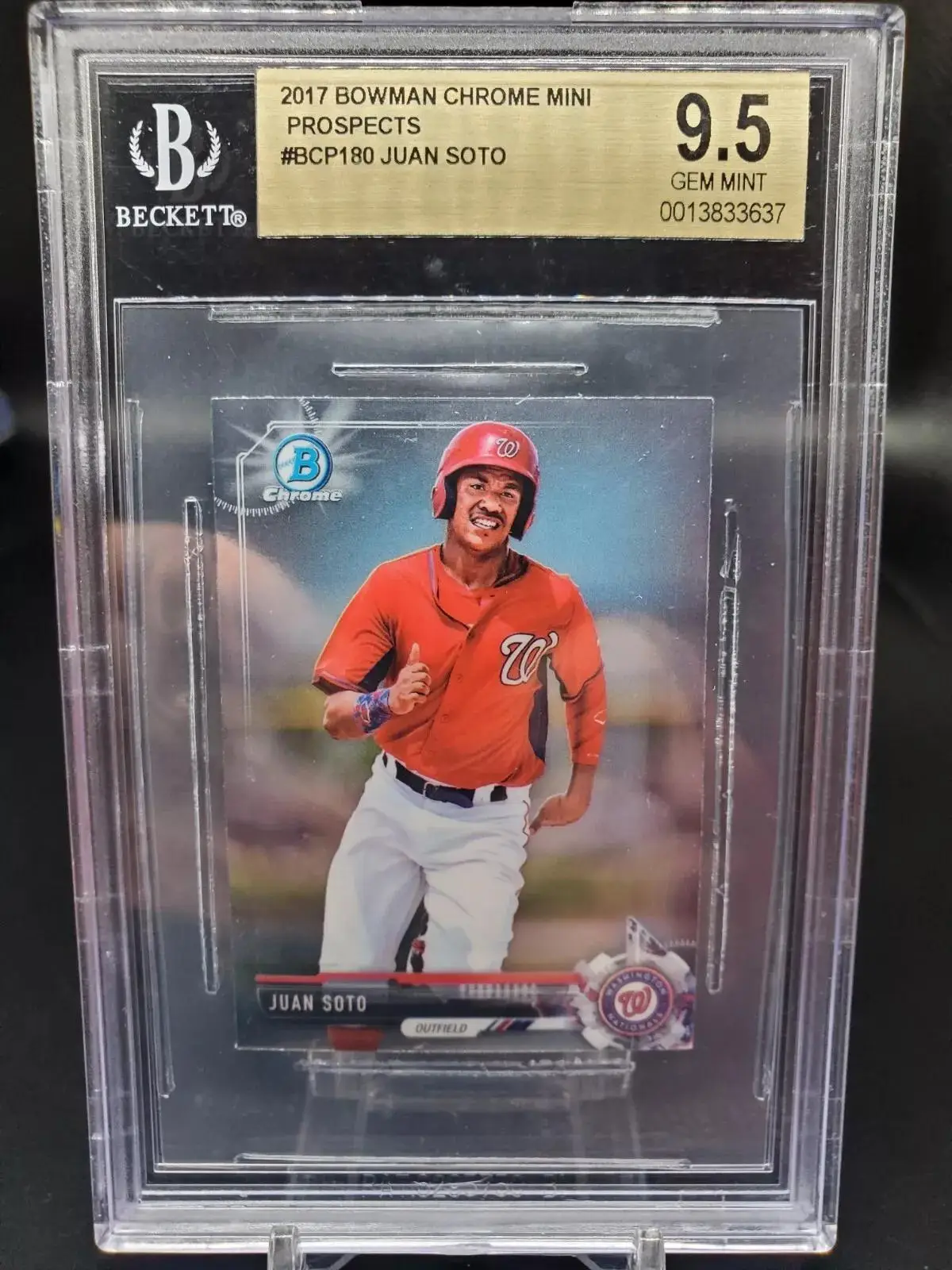 Juan Soto 2017 Bowman Chrome Mini Washington Nationals BCP-180 BGS 9.5
