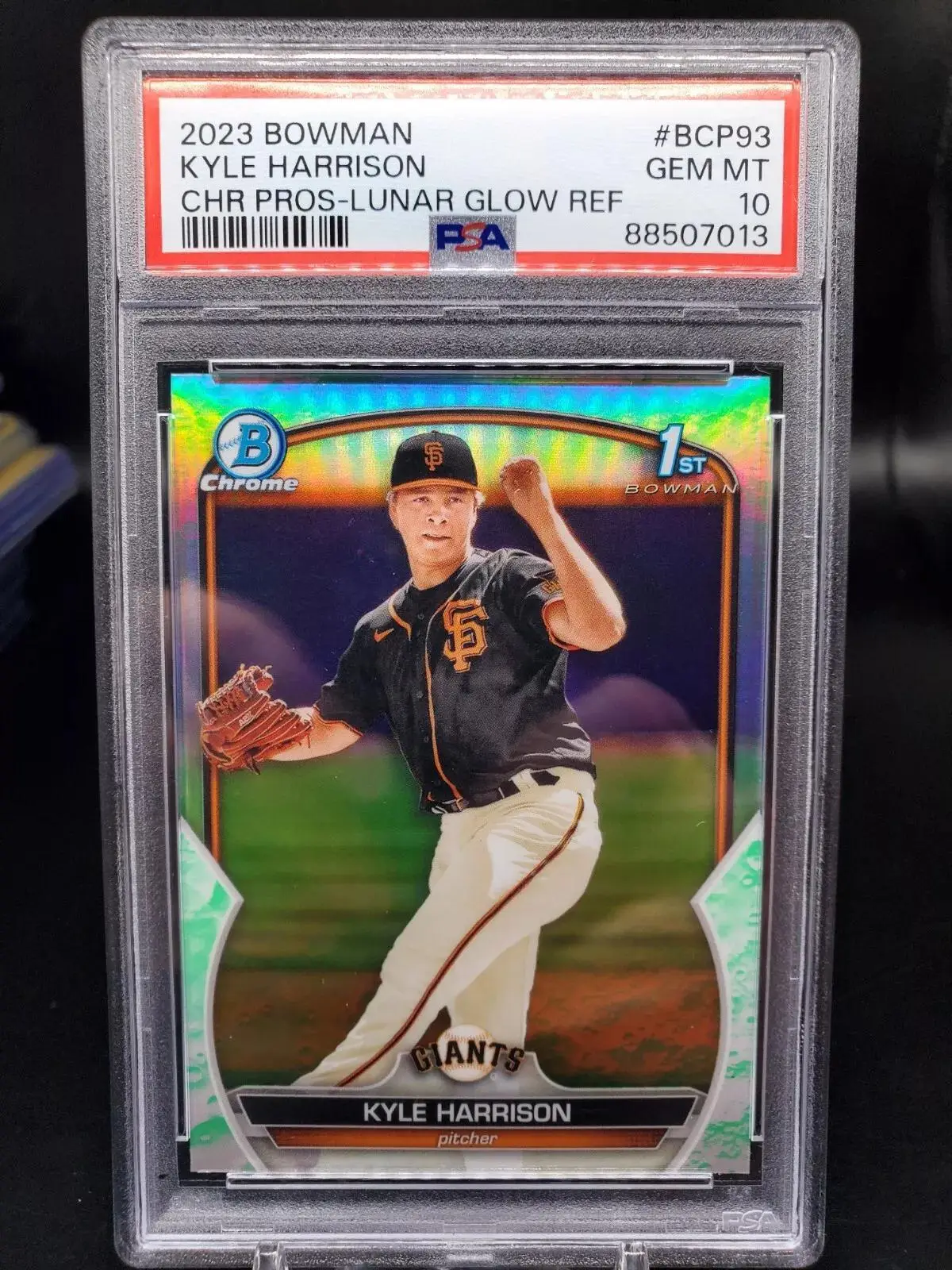 Kyle Harrison 2023 Bowman Chrome 1st Lunar Glow San Francisco Giants BCP-93 PSA 10