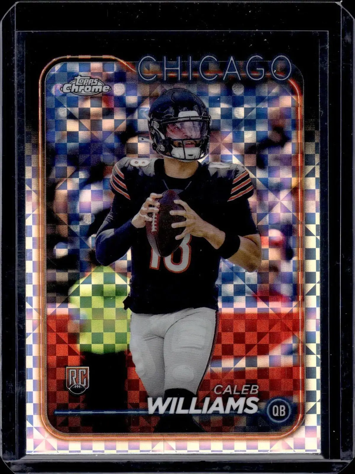 Caleb Williams 2024 Topps Chrome X-Fractor Rookie Chicago Bears 202
