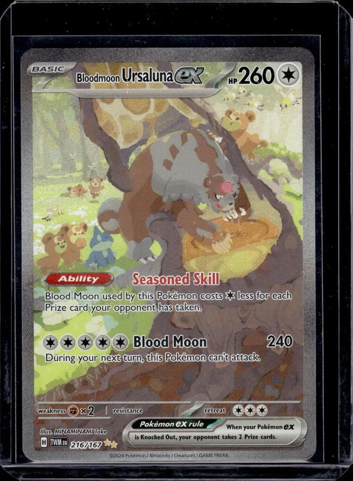 Bloodmoon Ursaluna ex Pokemon SV06: Twilight Masquerade 216/167