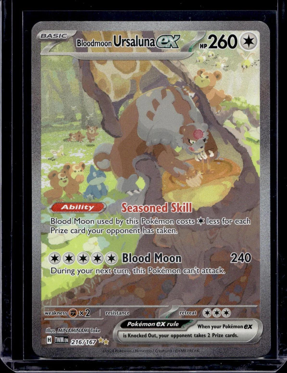 Bloodmoon Ursaluna ex Pokemon SV06: Twilight Masquerade 216/167