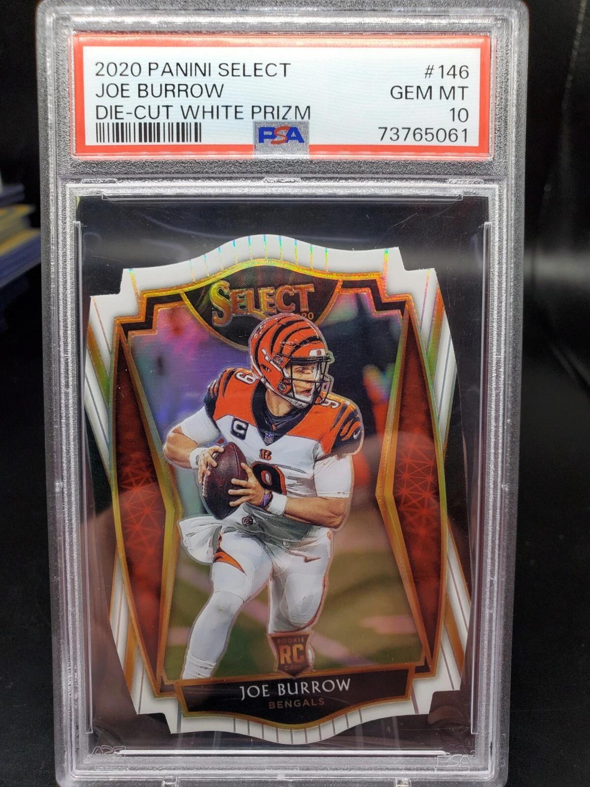 2020 Panini Select Joe Burrow Die Cut White RC Cincinnati Bengals 146 PSA 10