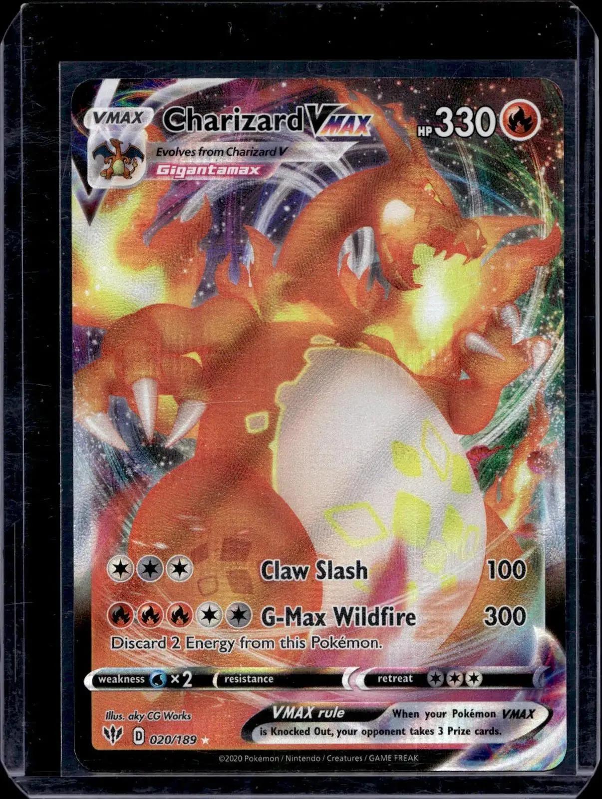 Charizard VMAX Pokemon SWSH03: Darkness Ablaze 020/189