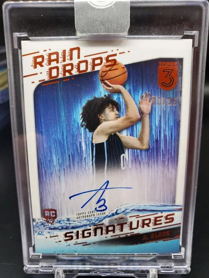Anthony Black 2023-24 Topps 3 RC Rain Drops Signatures /25 Orlando Magic RS-AB