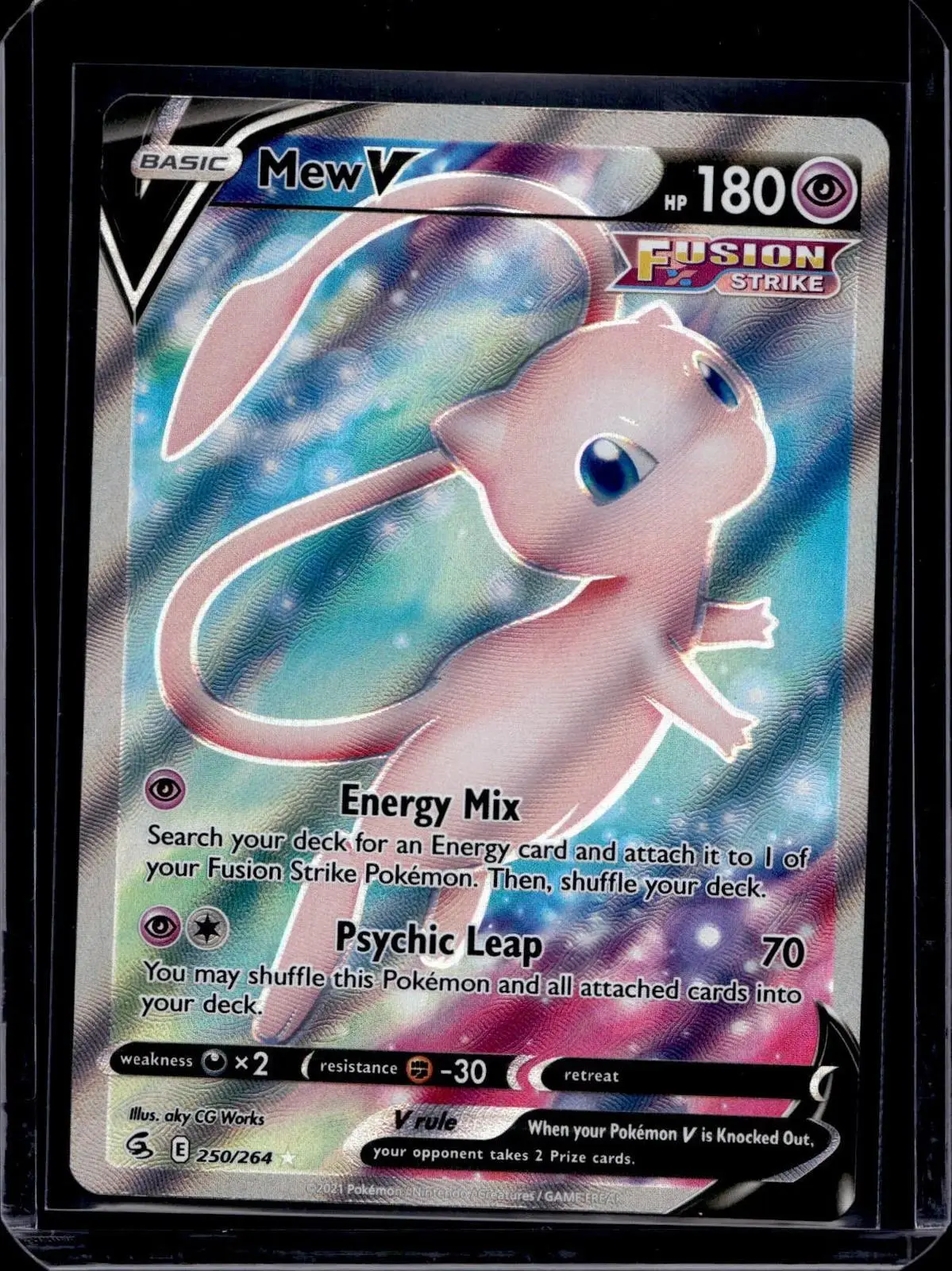 Mew V (Full Art) Pokemon SWSH08: Fusion Strike 250/264