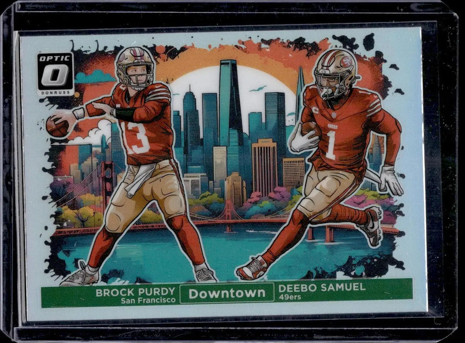Brock Purdy Deebo Samuel 2024 Donruss Optic Downtown Duos San Francisco 49ers 2